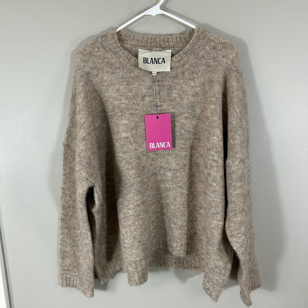 NWTโ BLANCA Rosmunda Cream Oversized Sweater M L